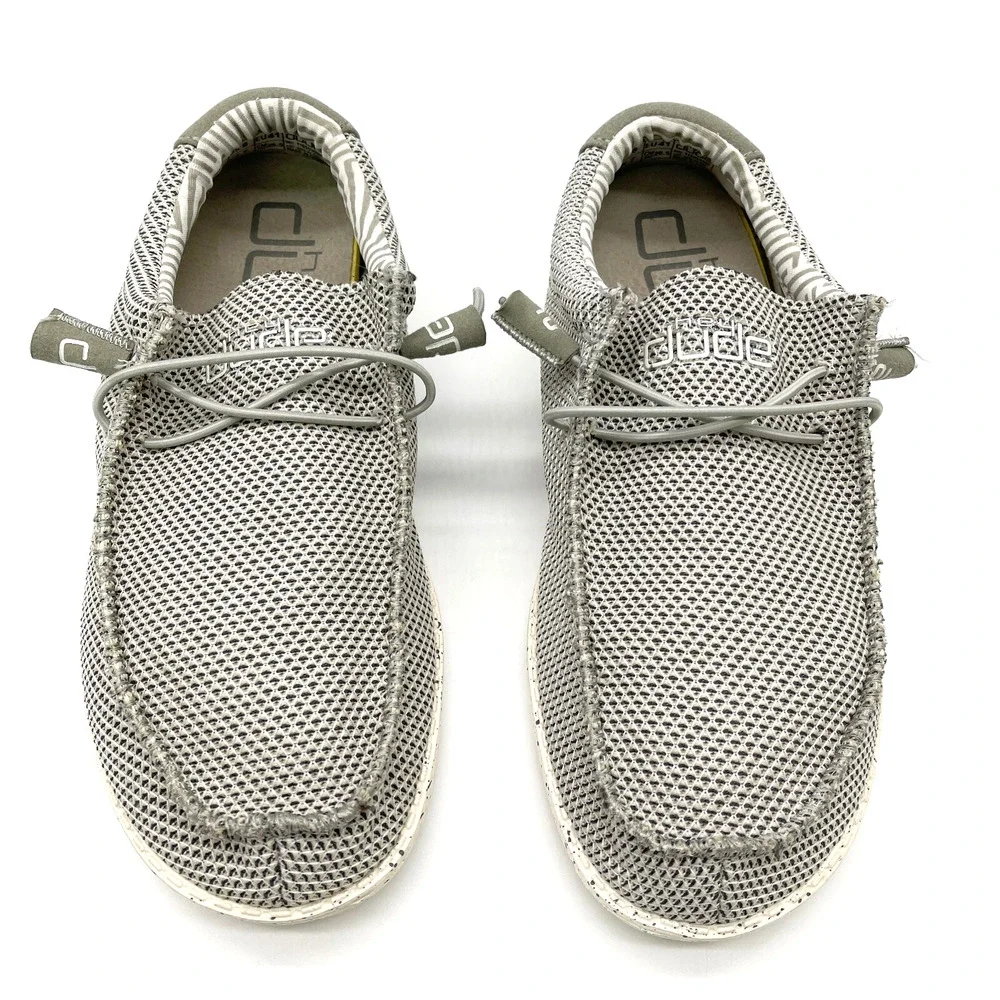 Hey Dude‎ Mens Wally Sox Slip On Shoes Size US 8 Ash Gray Comfort Loafer Casual